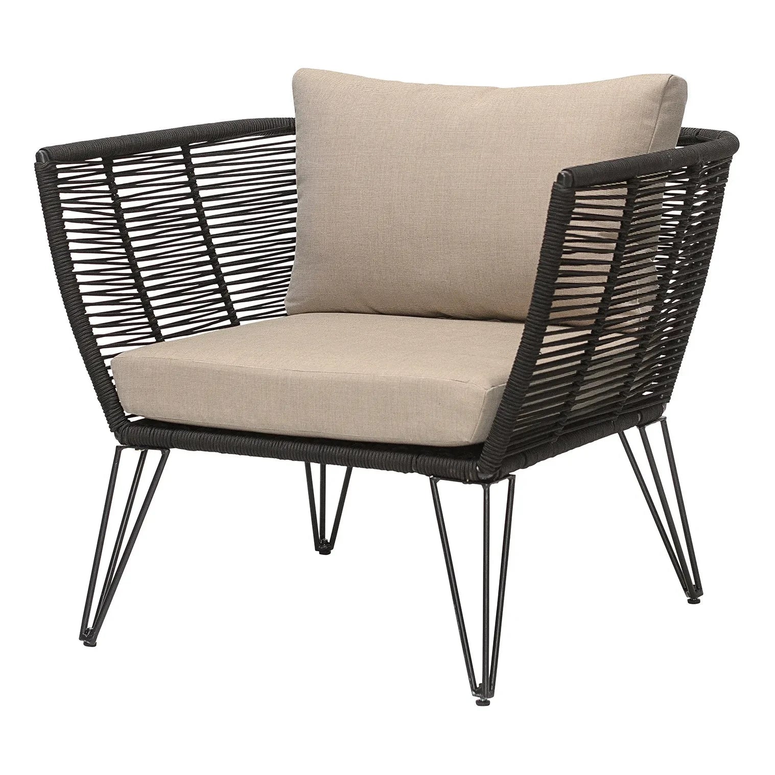 Bloomingville - Mundo Outdoor Lounge Sessel | Schwarz