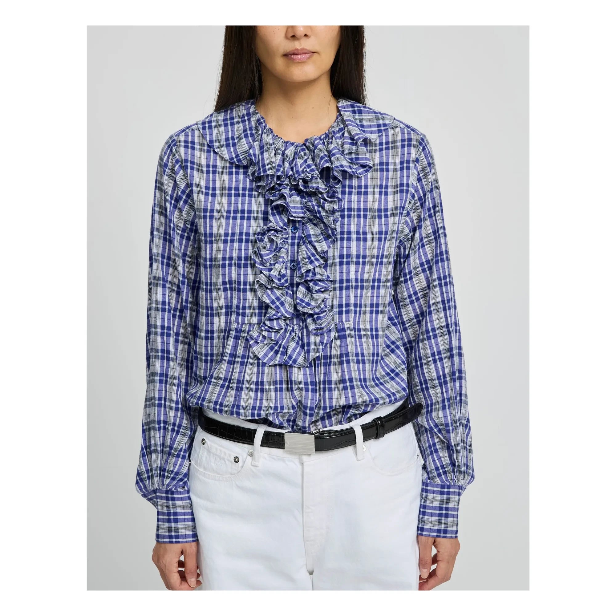 Laurence Bras - Annie Baumwollbluse | Blau