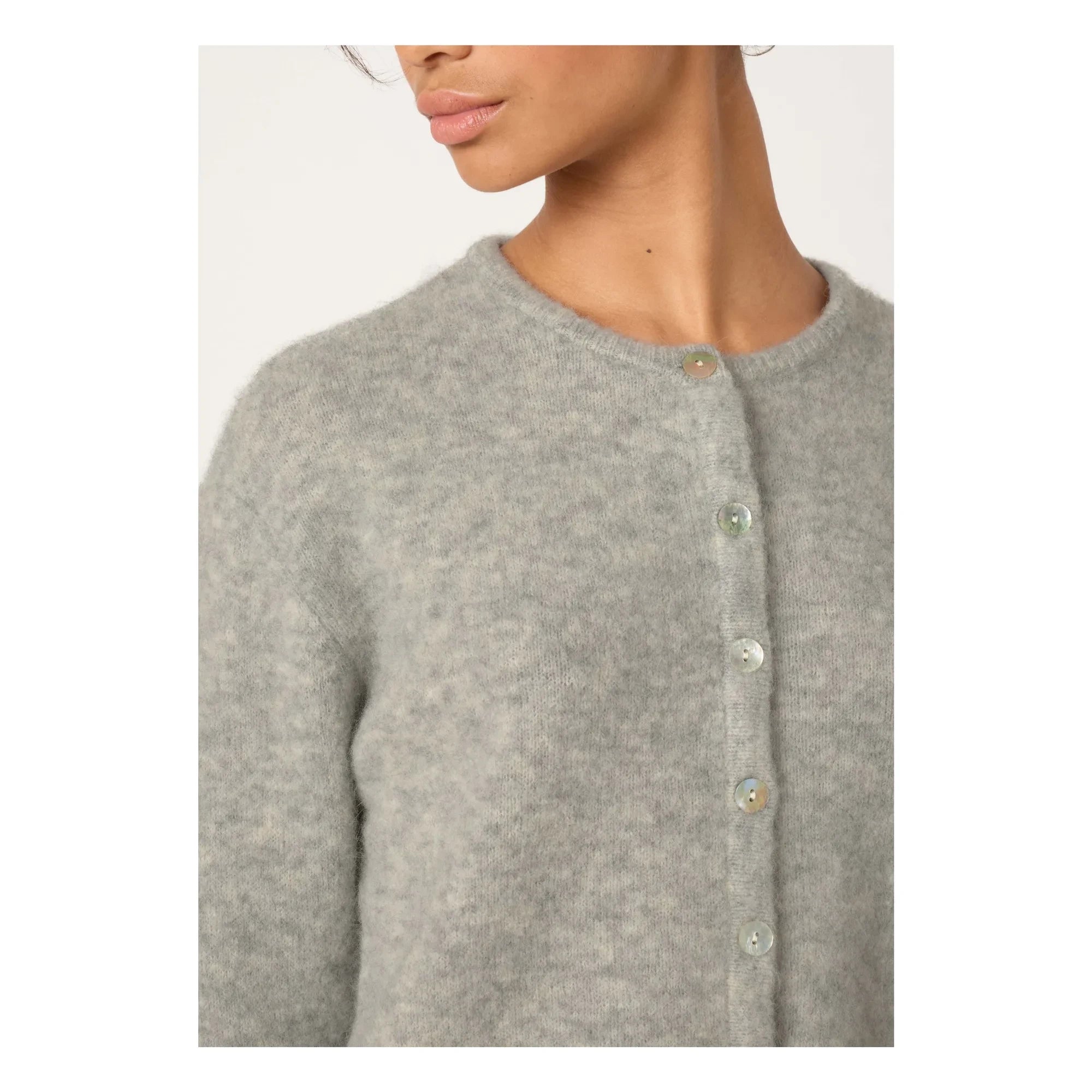 American Vintage – Vitow Alpaka- und Wollweste | Hellgrau