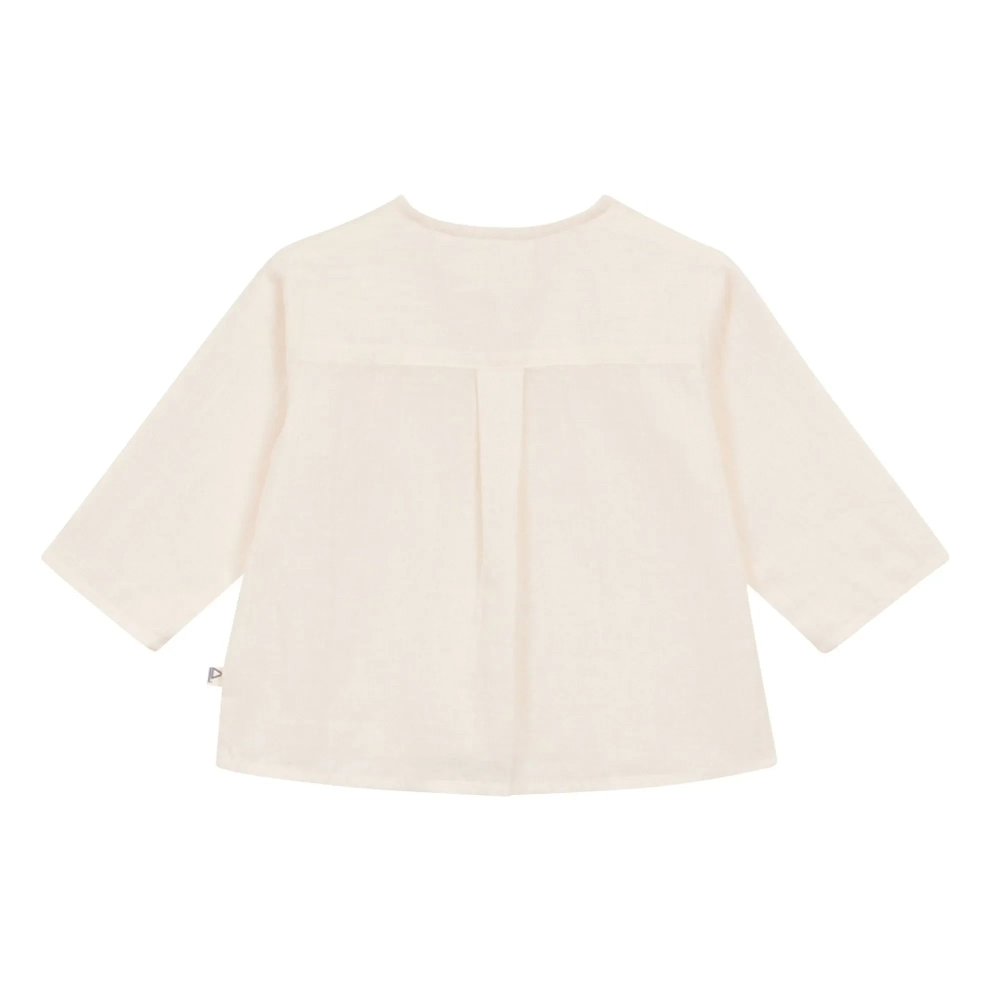 Arsène et Les Pipelettes - Organic cotton voile shirt with pocket detail | Ecru