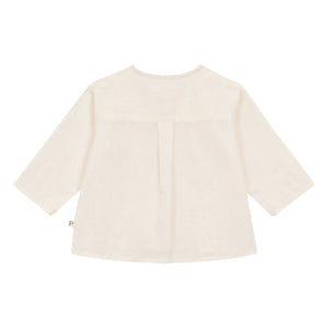 Arsène et Les Pipelettes - Organic cotton voile shirt with pocket detail | Ecru