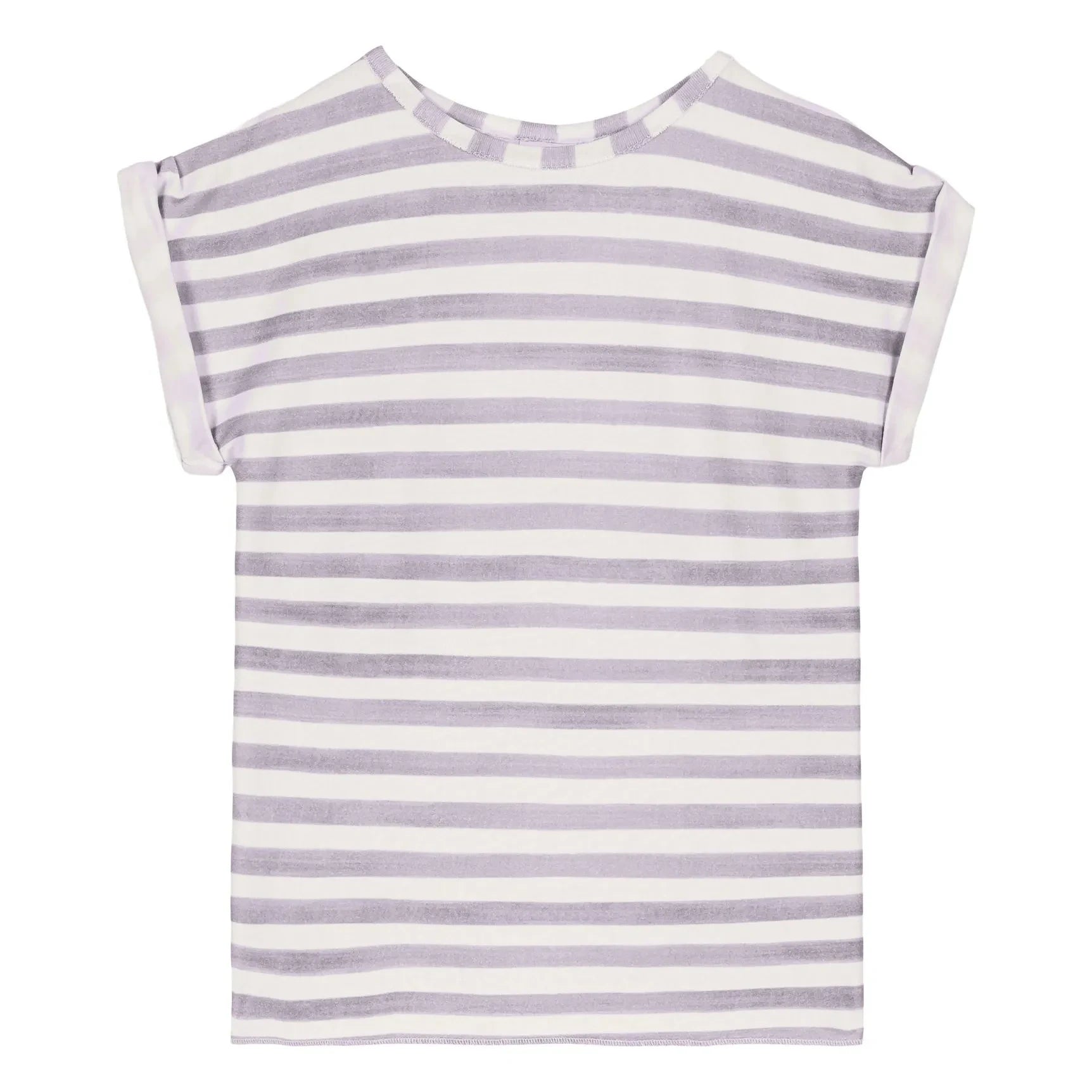 Studio Bohème - Gestreiftes T-Shirt aus Bio-Baumwolle Bama | Lavendel