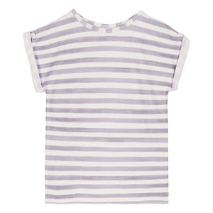 Studio Bohème - Gestreiftes T-Shirt aus Bio-Baumwolle Bama | Lavendel