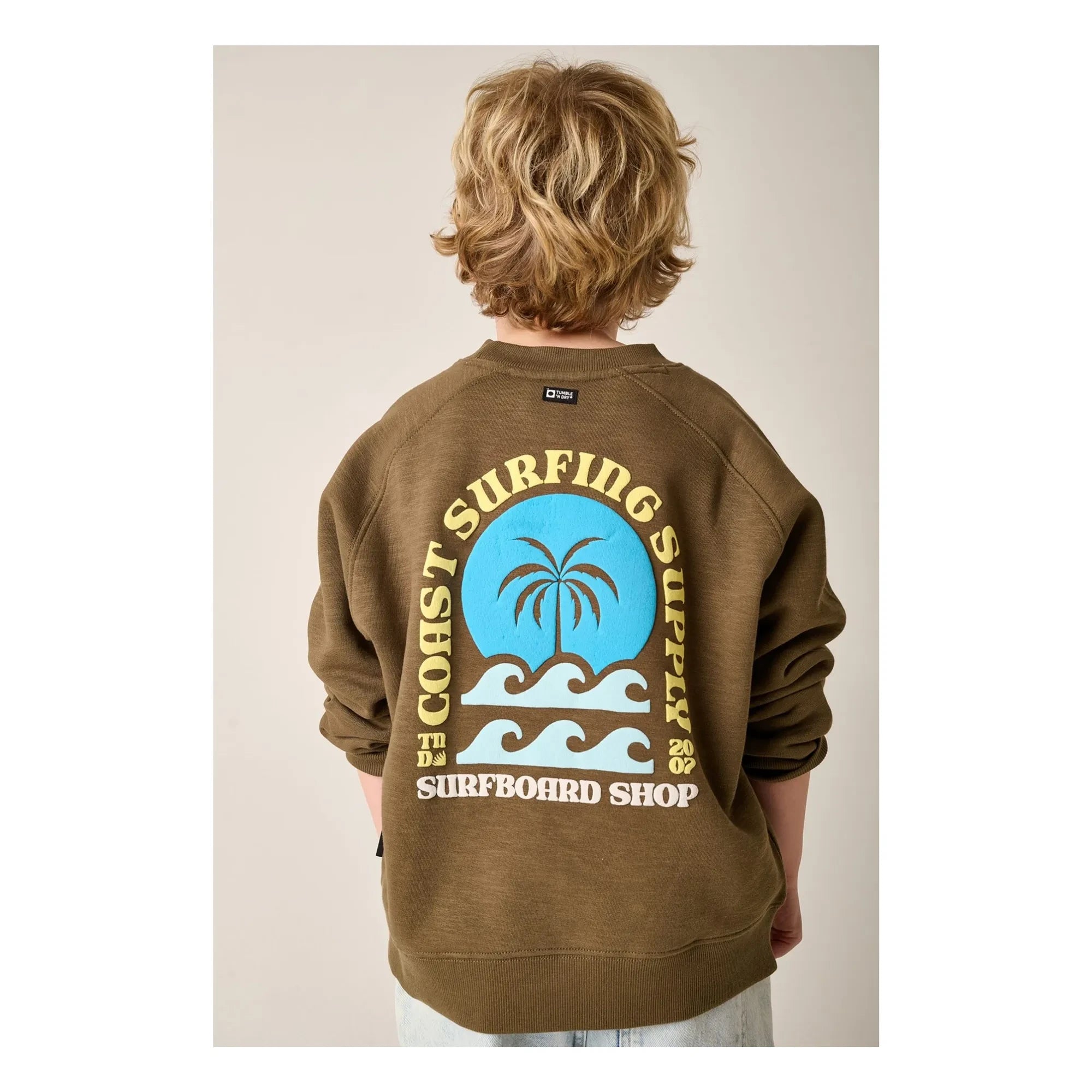 Tumble N'Dry - High Tide organik pamuklu sweatshirt | Haki kahverengi