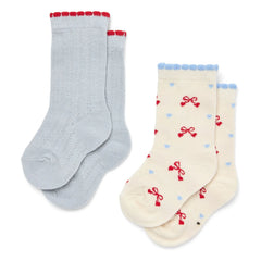 Flöss - 2 Pairs of Vibe Knot Socks | Light Blue