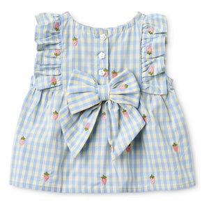 Flöss - Millie Gingham Elbise | Açık Mavi