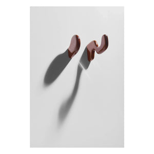 Petite friture - Klump Keramik-Wandhaken - 2er-Set | Braun