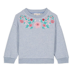 Louise Misha - Rosalia Organic Cotton Sweatshirt | Mottled Blue