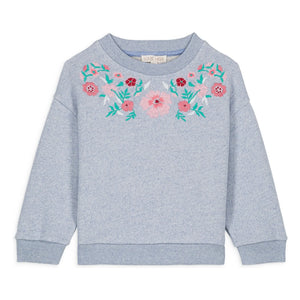 Louise Misha - Rosalia Organic Cotton Sweatshirt | Mottled Blue
