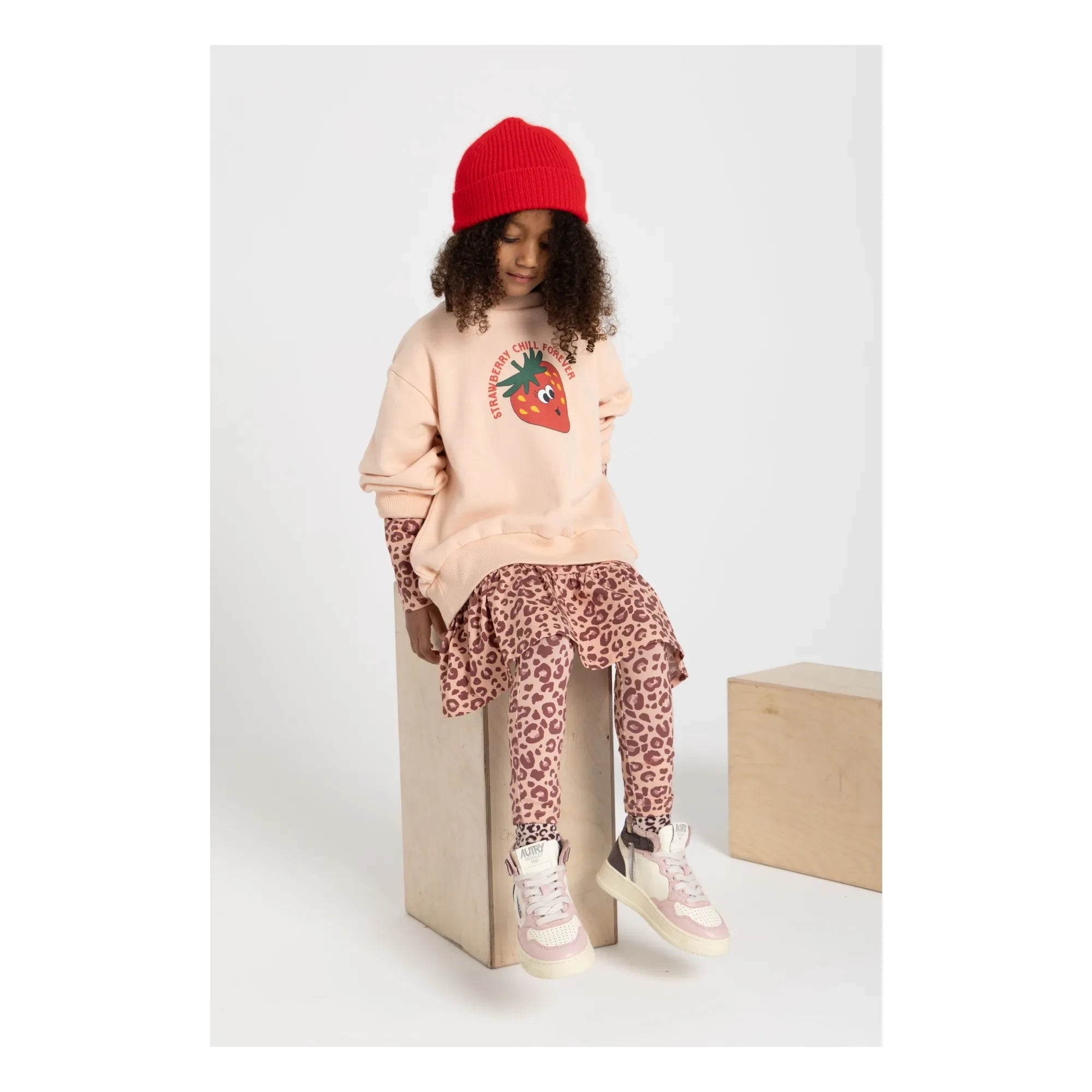 Hundred Pieces - Bisiklet yaka sweatshirt | Soluk Pembe