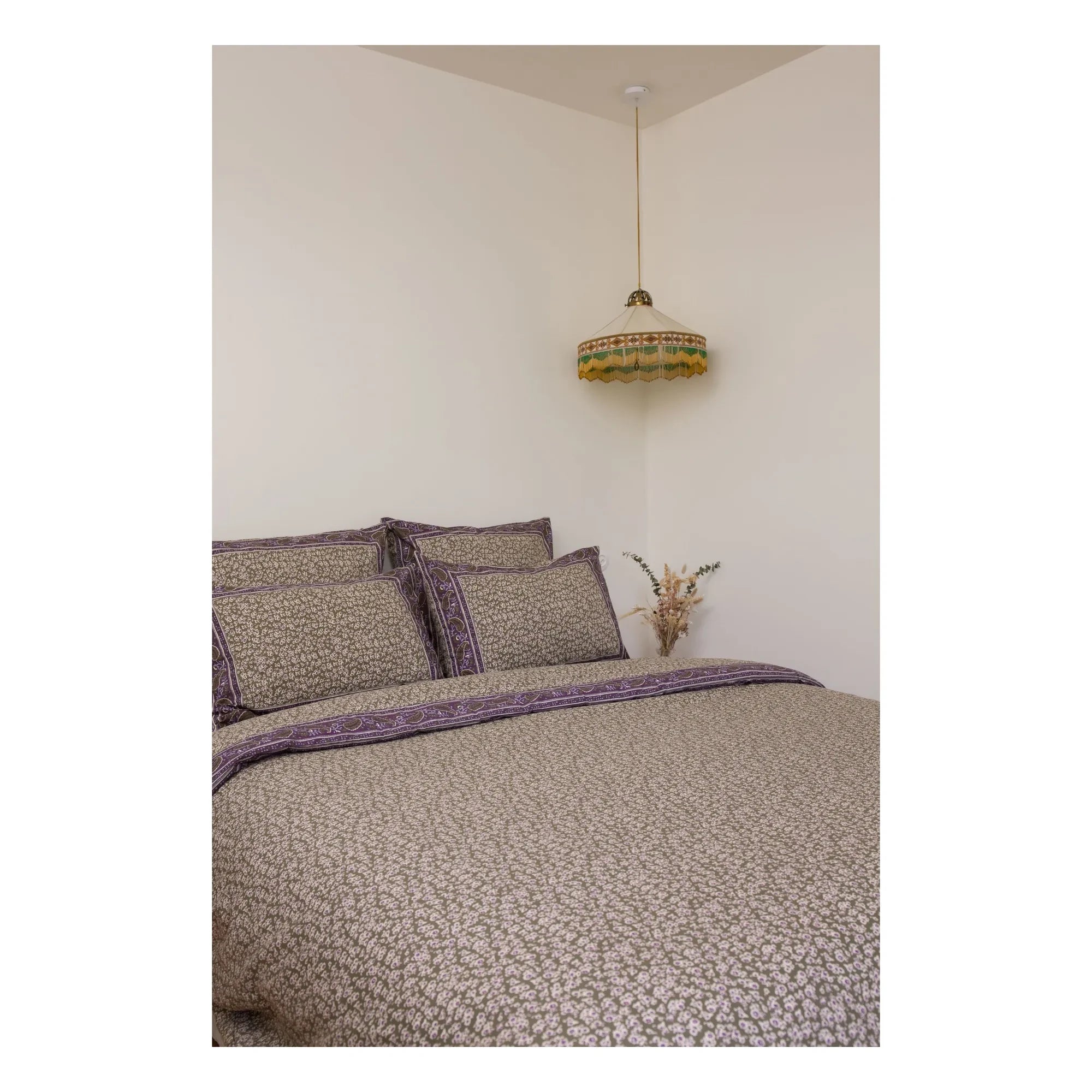 Louise Misha - Noemie Organic Cotton Duvet Cover | Khaki