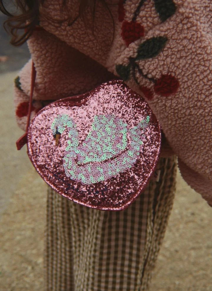 Konges Sløjd - Pailletten-Schwan-Tasche | Rosa