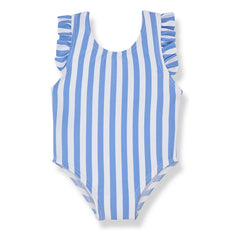 1+ in the family - Ponsa Striped Swimsuit | Light Blue