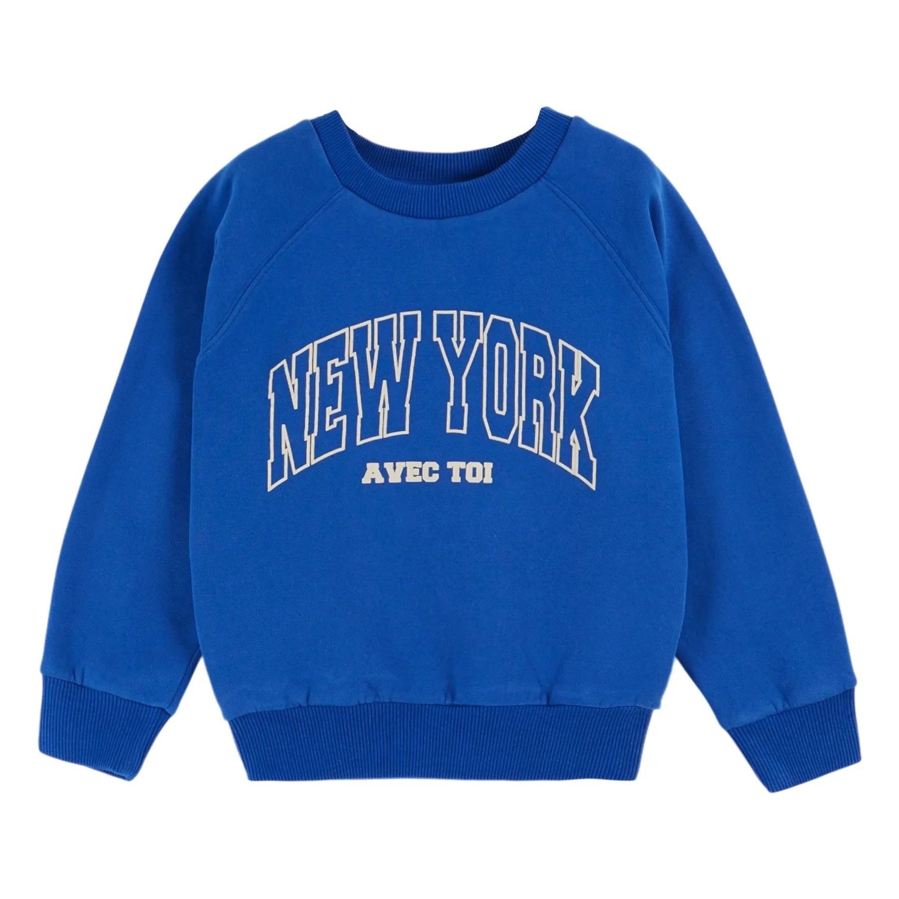 Emile et Ida - Sweat New York Organik pamuk | Kraliyet mavisi