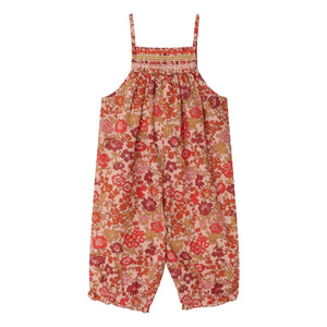 Bonpoint - Lilisy Fleurie Organic Cotton Salopet | Dust Pink