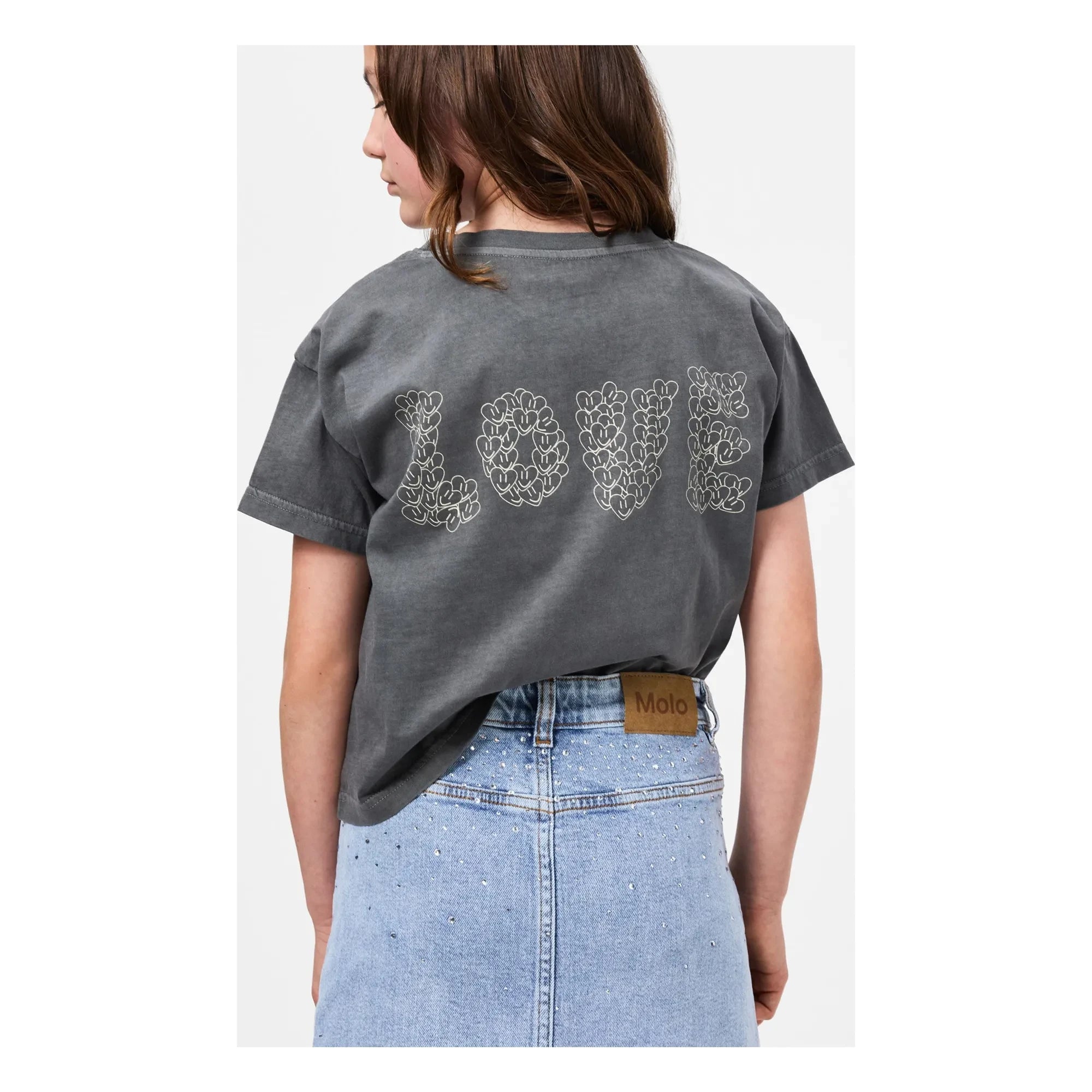 Molo - Runi Love organik pamuklu T-shirt | Koyu gri