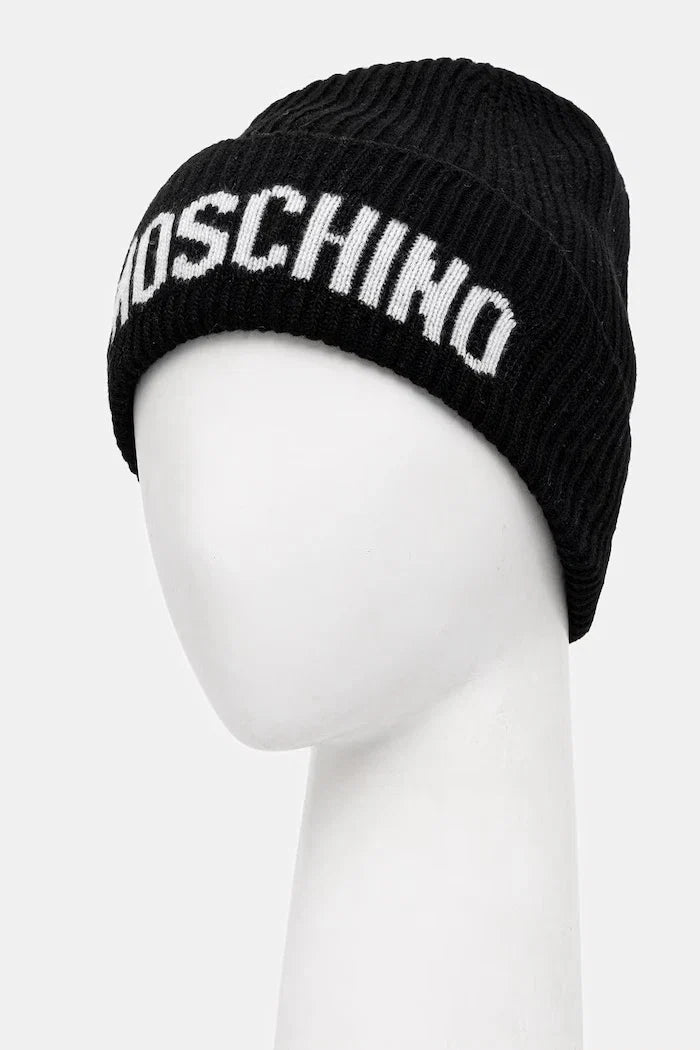 Moschino yün kumaştan kadın şapkası