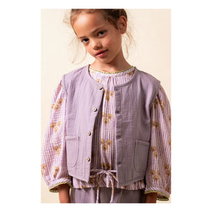 birinit - Cinca Striped Organic Cotton Blouse | Mauve