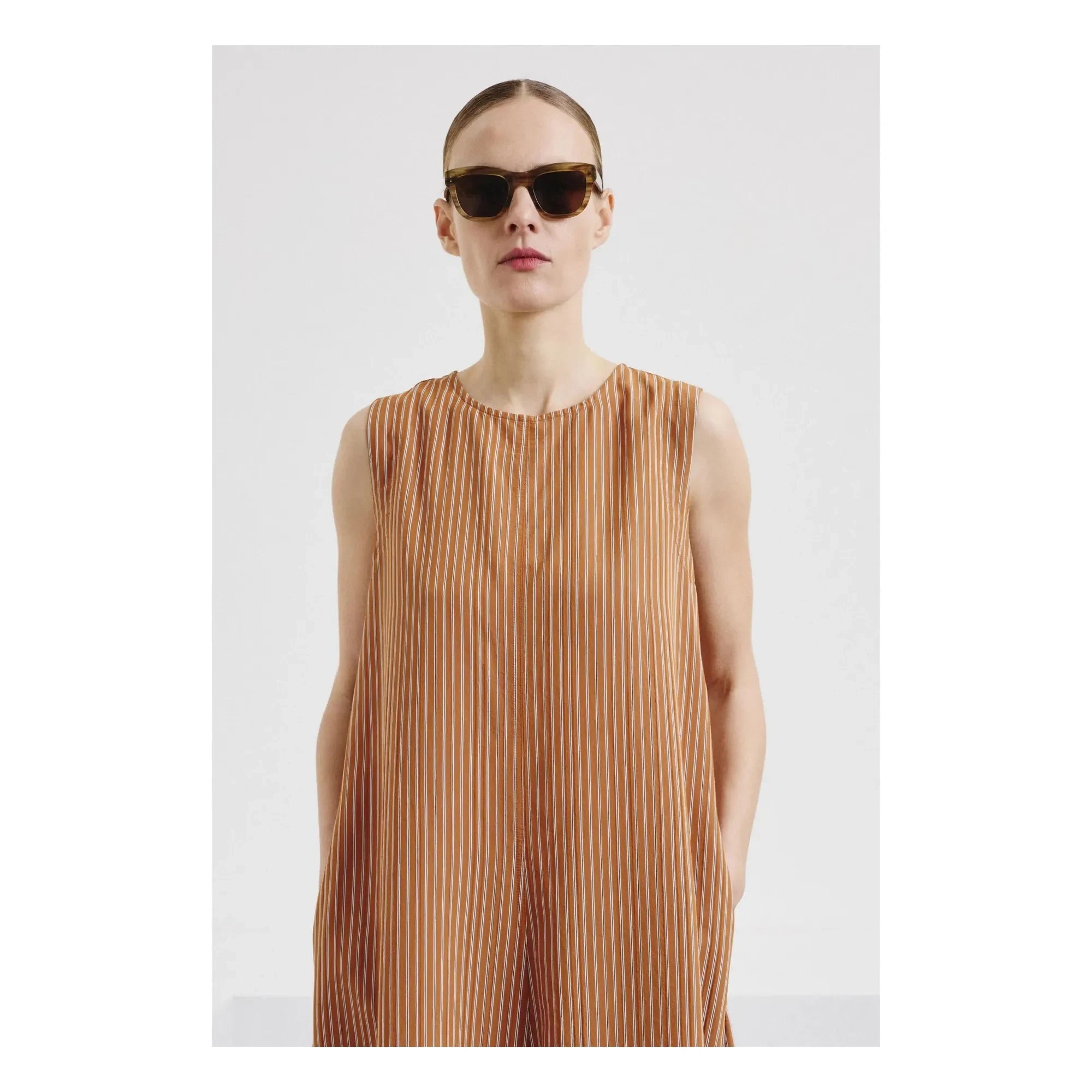 Pomandère - Striped Dress | Apricot
