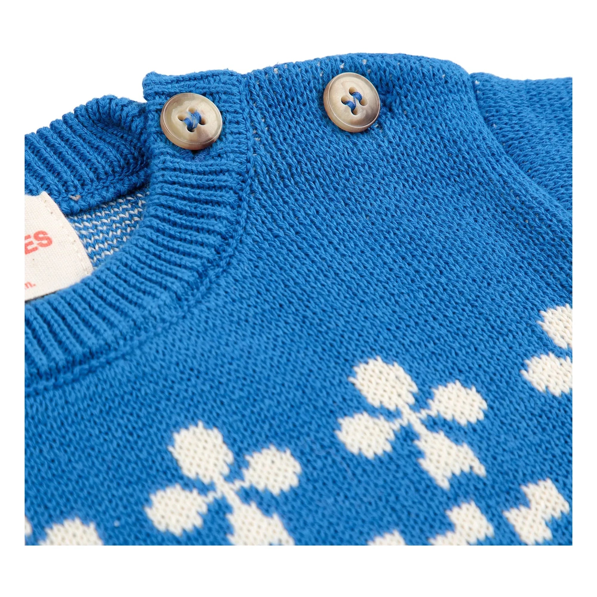Bobo Choses - Bauernhaus Strickpullover aus Bio-Baumwolle | Blau
