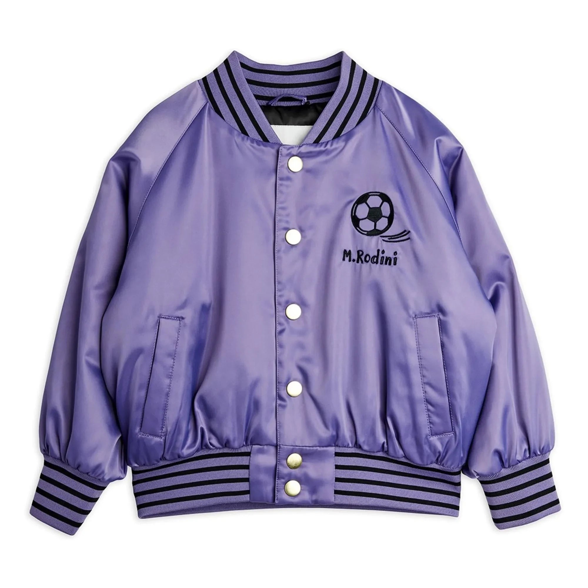 Mini Rodini - Football Bomber Satiniert Recycelte Fasern | Lila