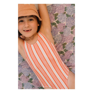 Studio Bohème - Roberta Striped Organic Cotton Swimsuit | Pink