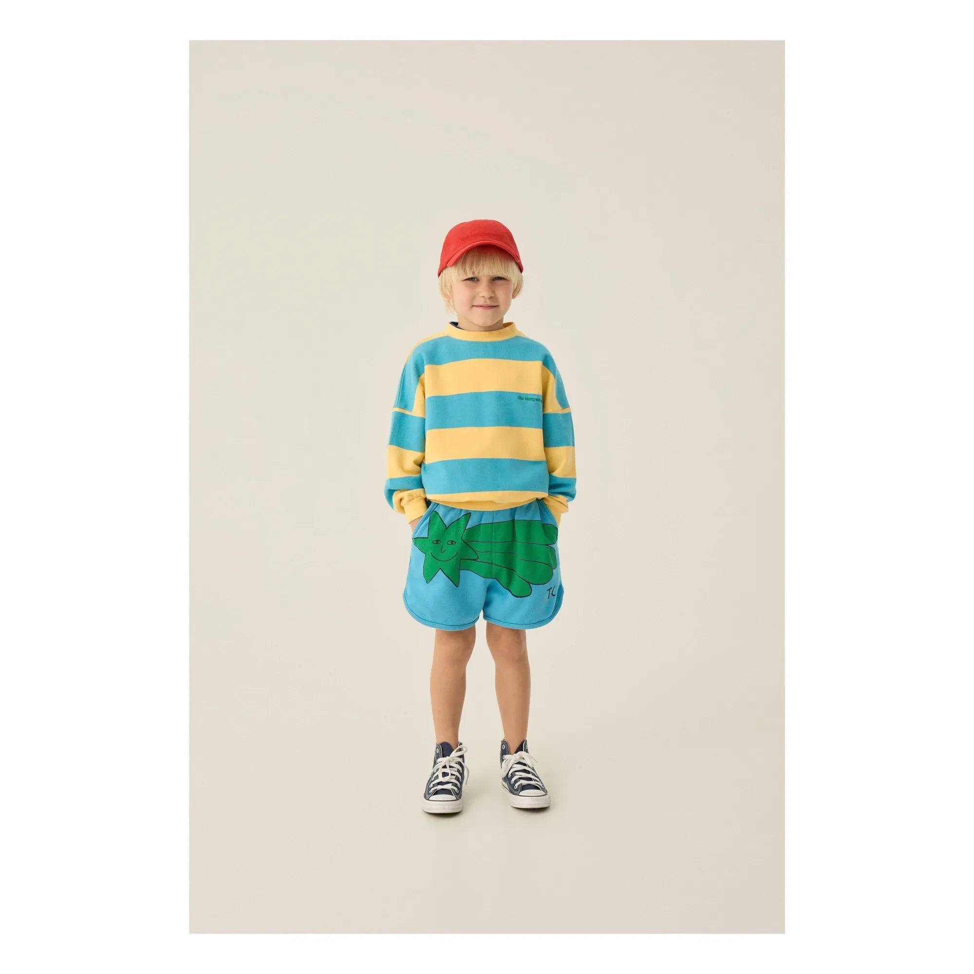 The Campamento - Oversized Striped Sweatshirt | Yellow