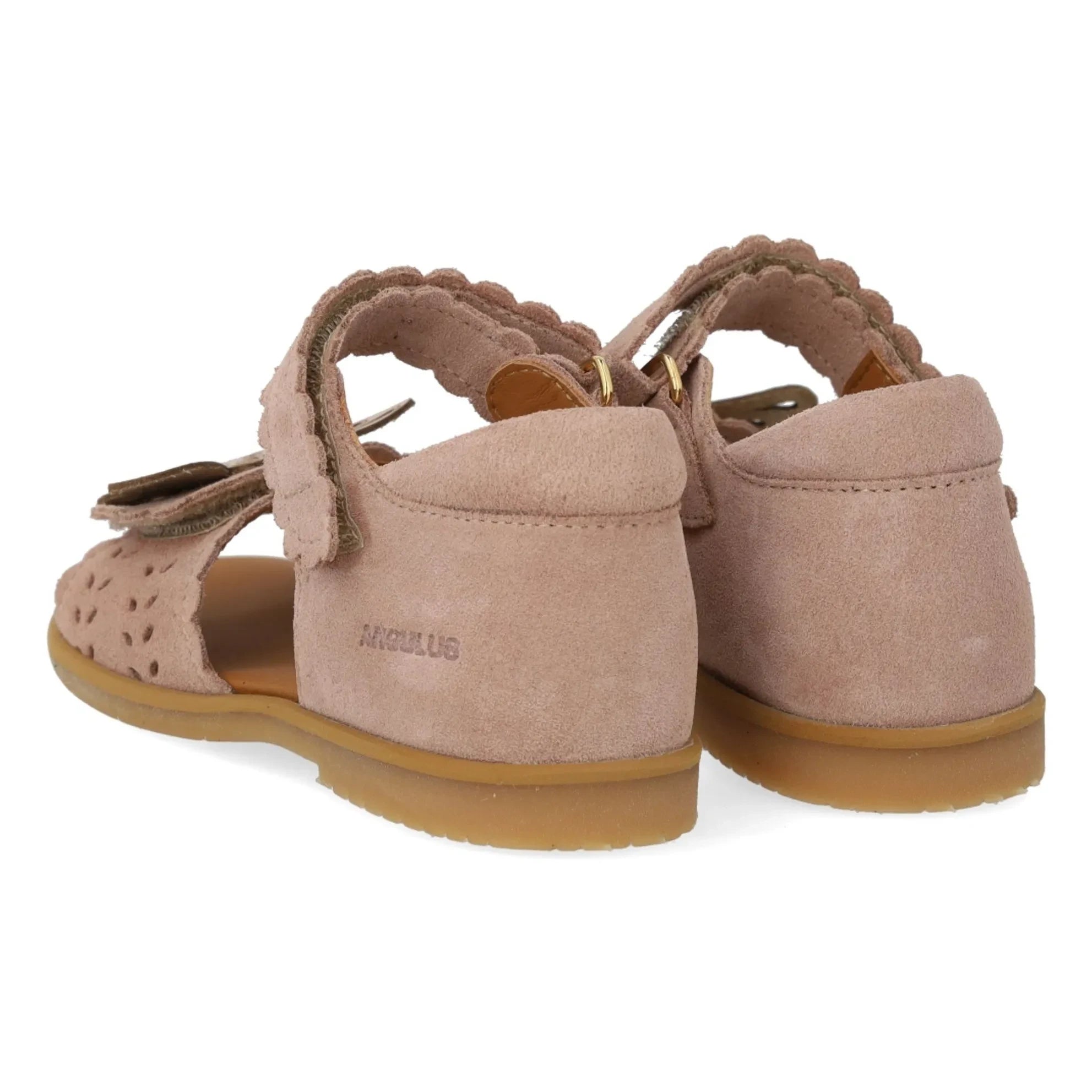 Angulus - Butterfly Suede Sandals | Powder Pink