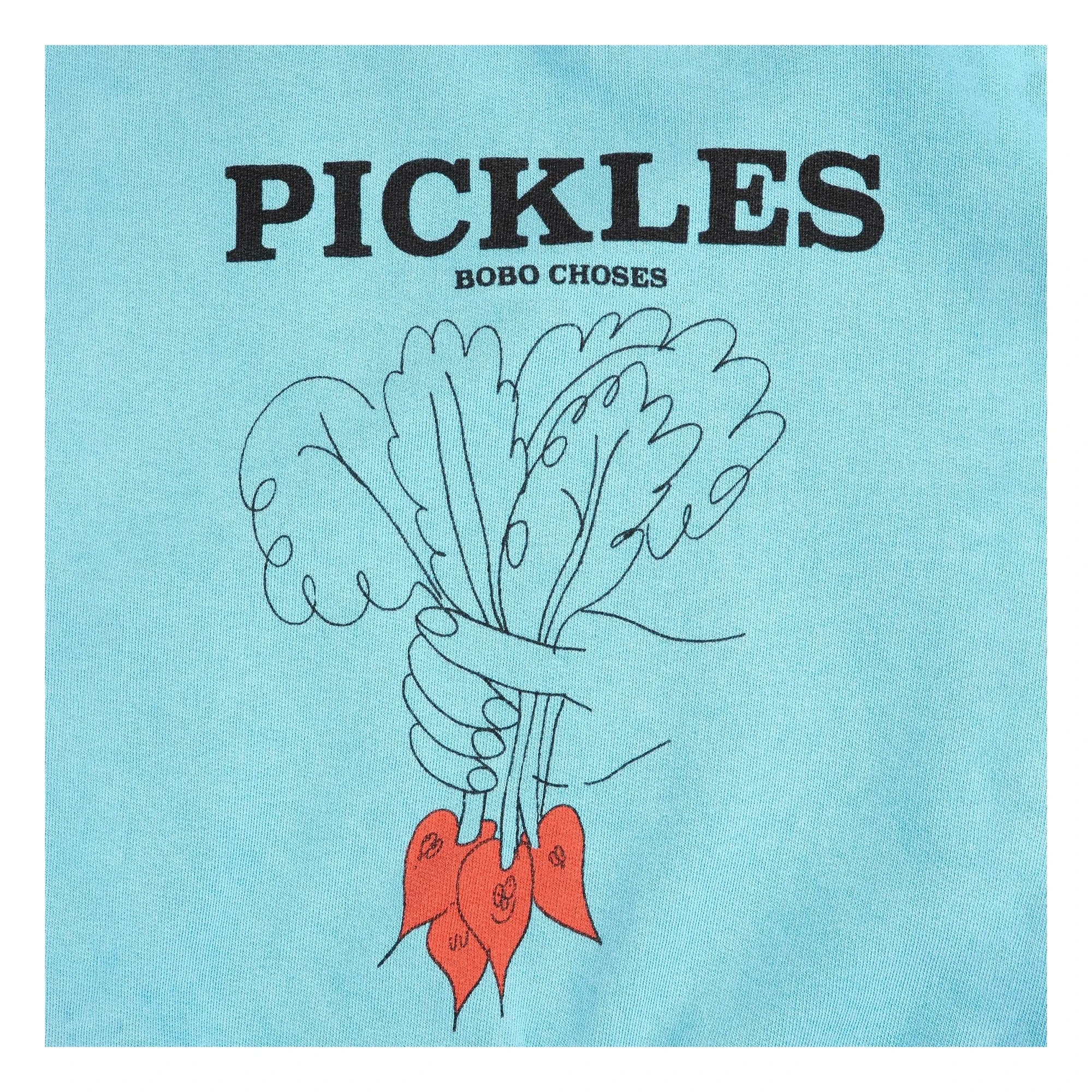 Bobo Choses - Pickles organik pamuk sweatshirt | Açık mavi