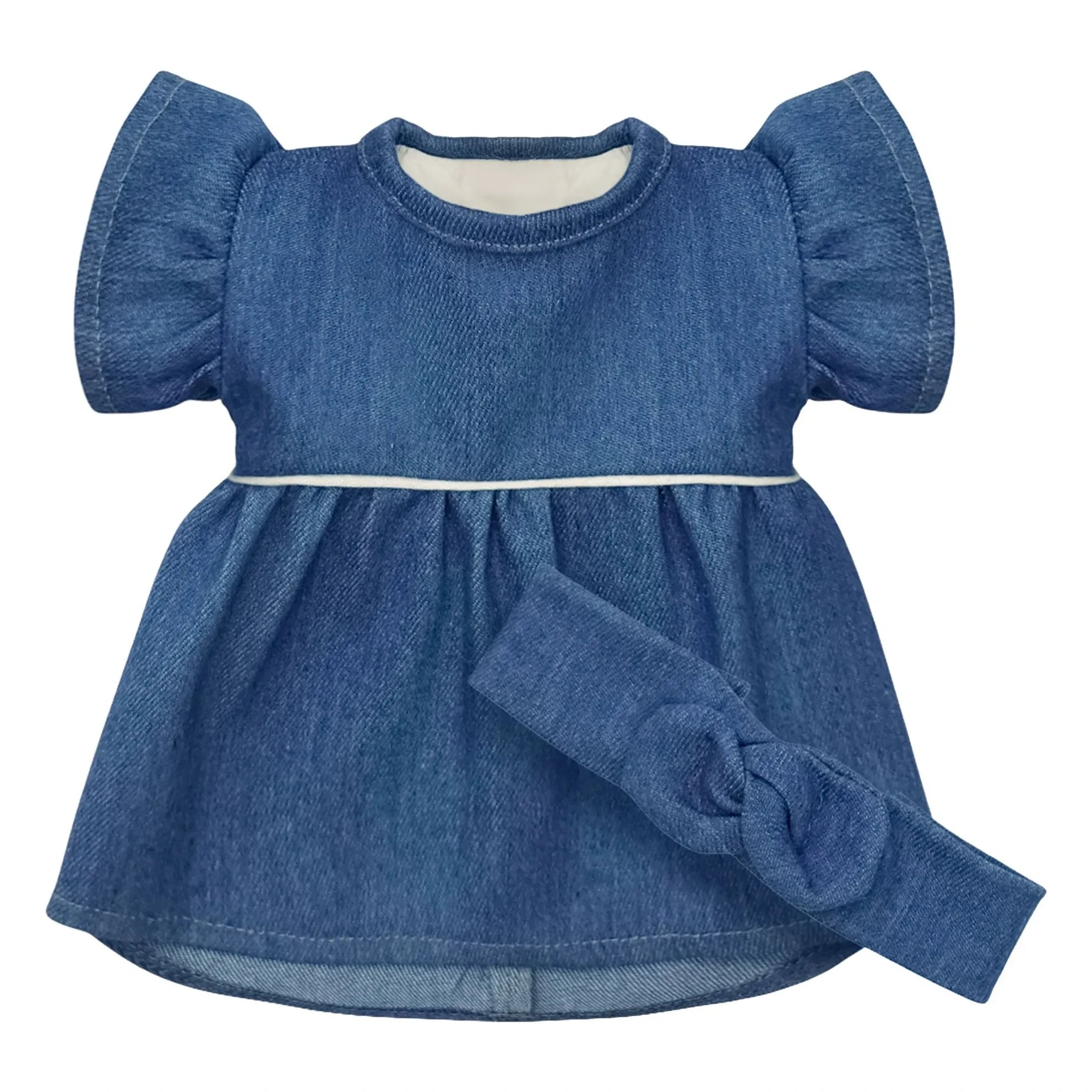 Minikane - Vestiaire Doll Clothing - Daisy Dress and Cotton Fleece Headband | Denim