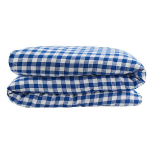 Gabrielle Paris - Vichy Washed Linen Duvet Cover | Blue