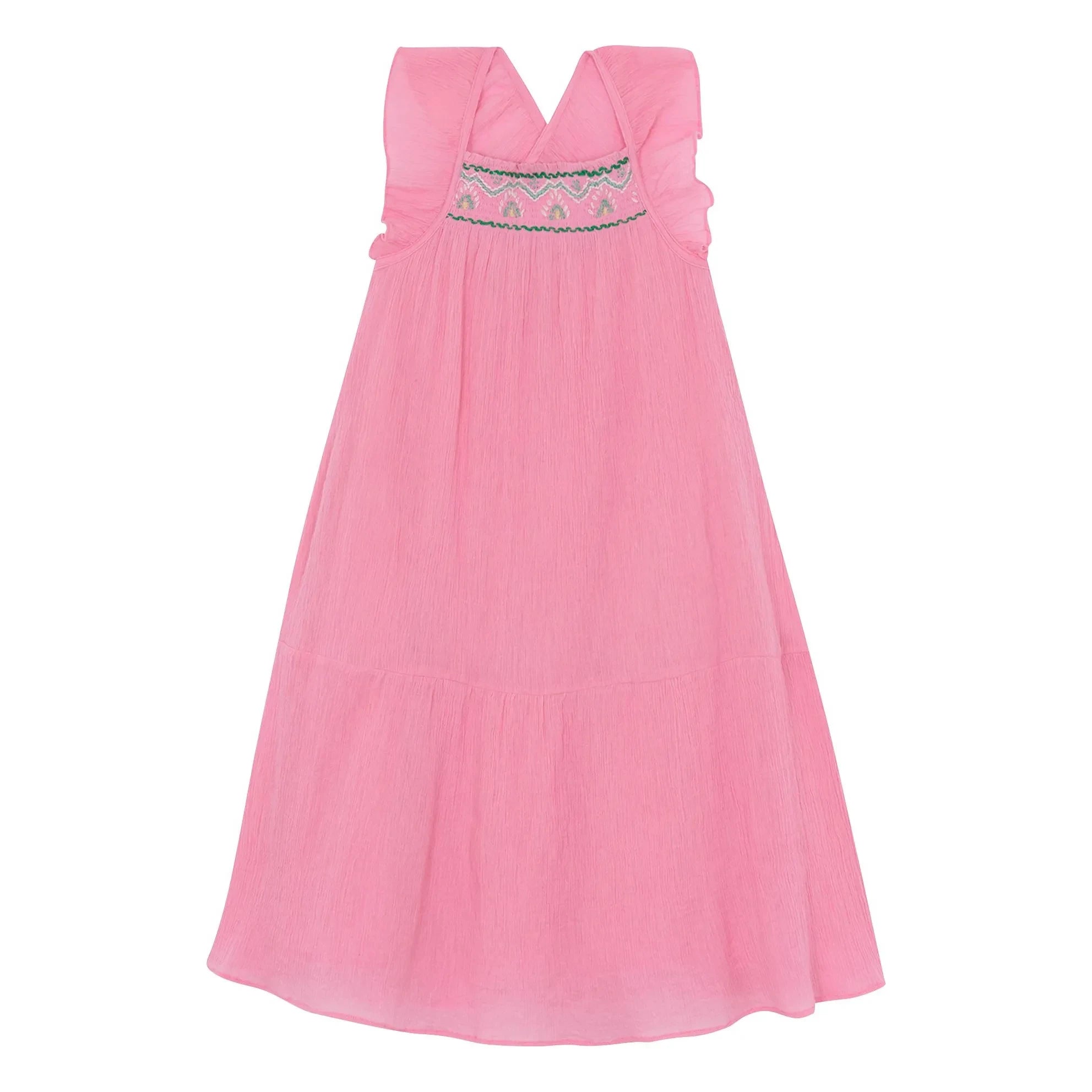 Bonton - Neptune Smocked Elbise | Şeker pembesi