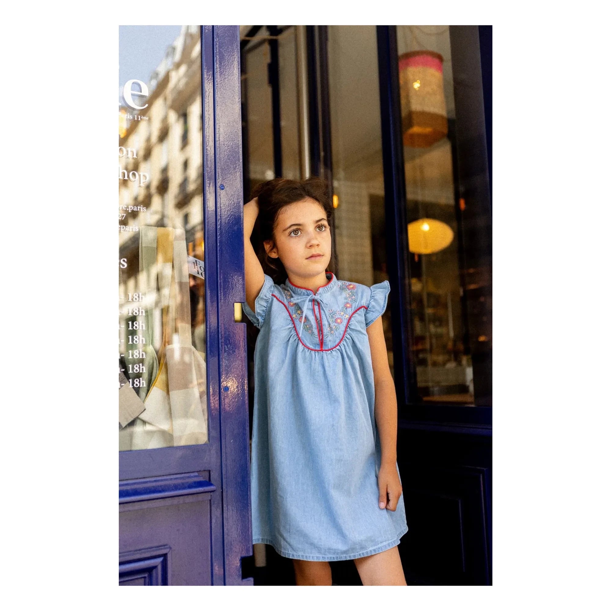 Louis Louise - Andrée Chambray Elbise | Açık Mavi