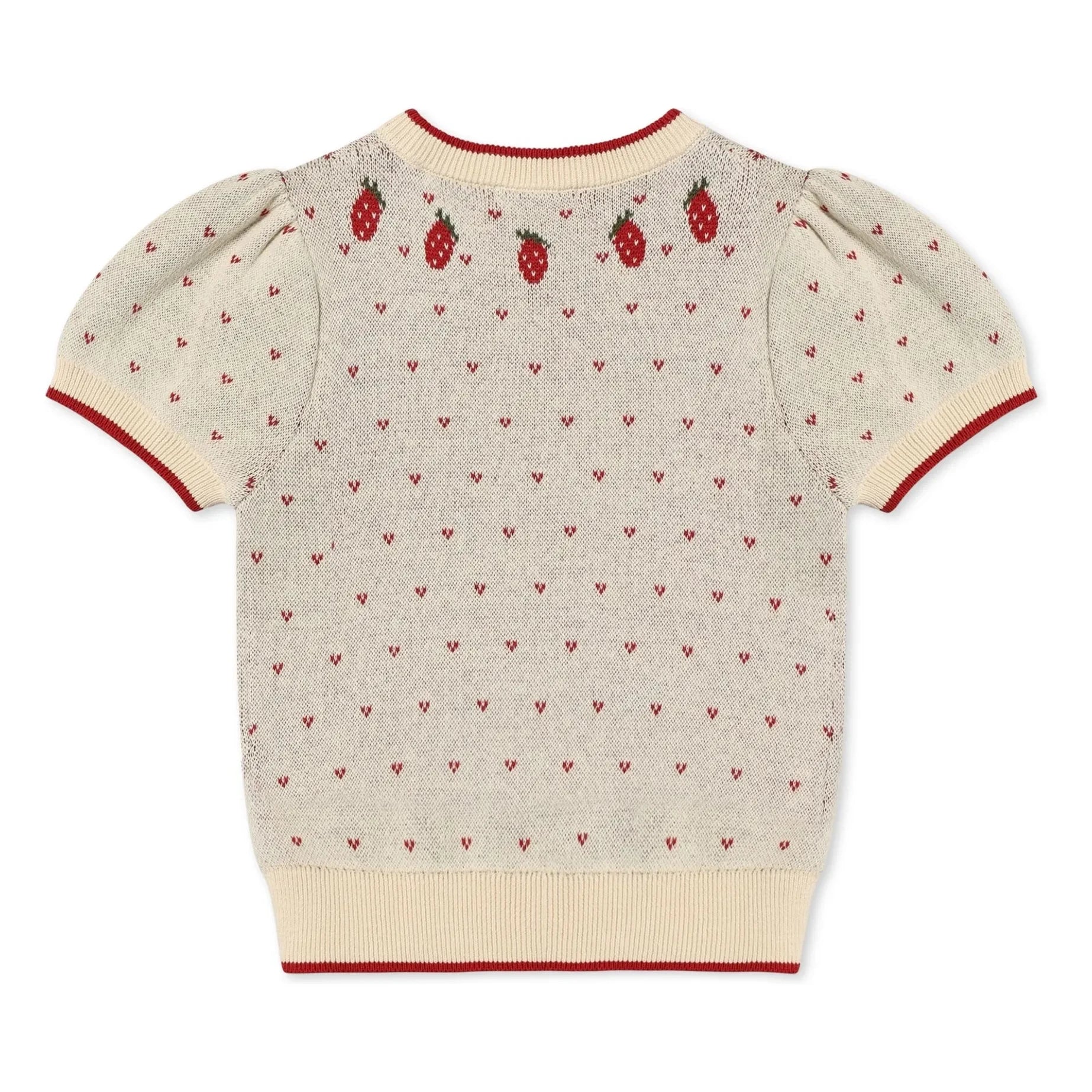 Fliink - Bolette Erdbeer Kurzarm Pullover | Ecru