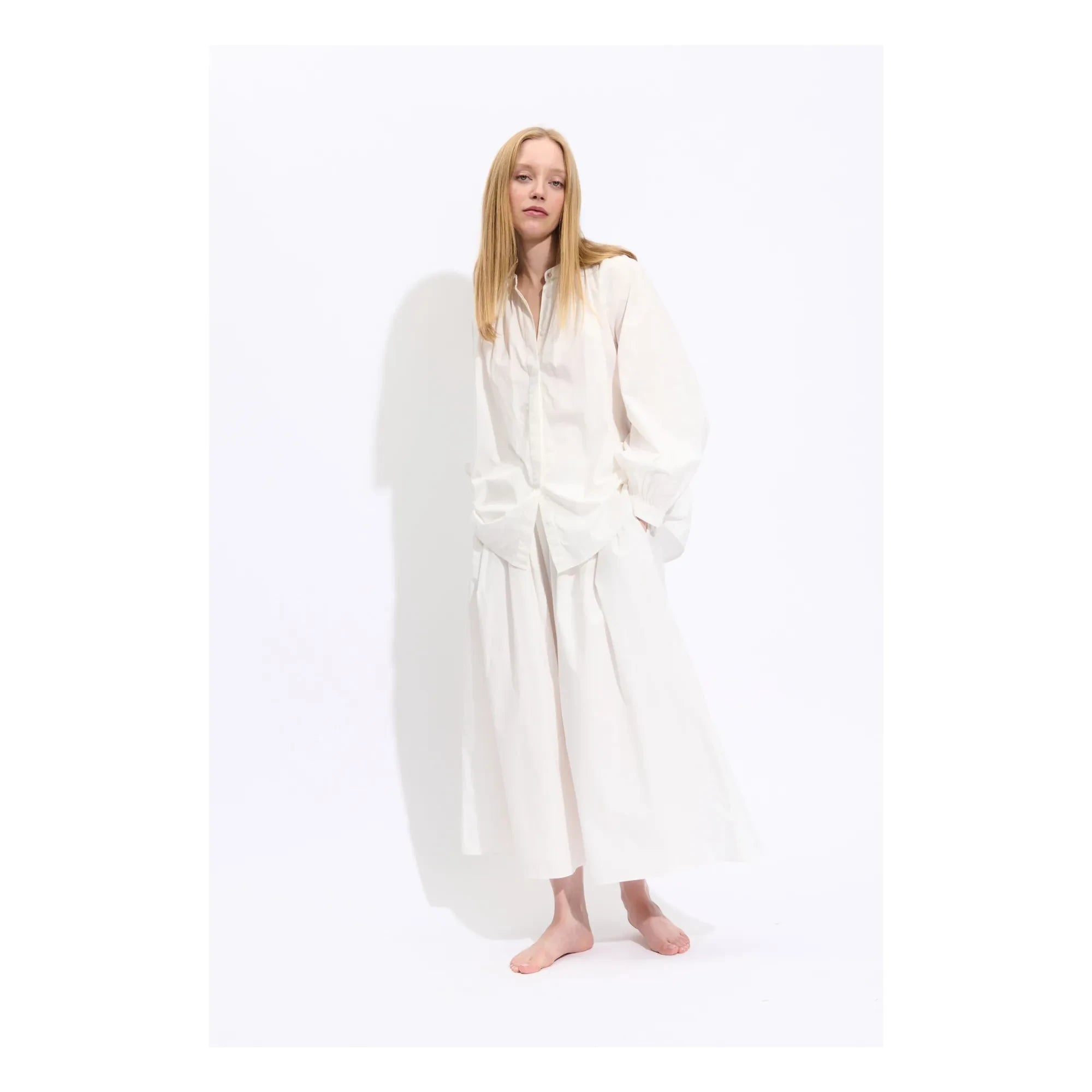 BELLEPIECE - Jeff Cotton Poplin Blouse | Beyaz