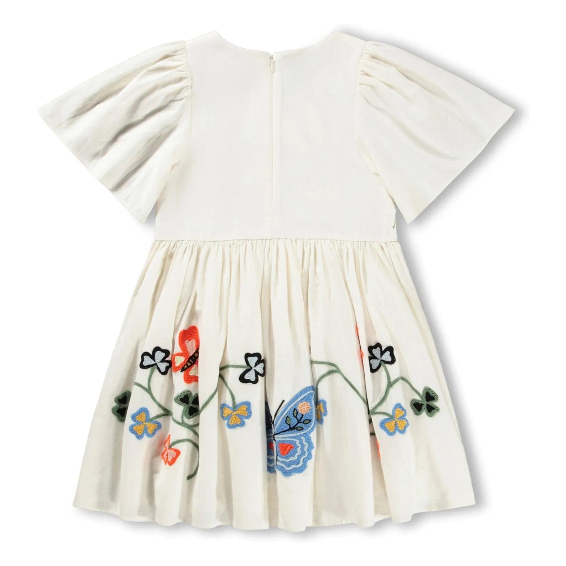 Molo - Gänseblümchenkleid Butterflies Biobaumwolle | Creme