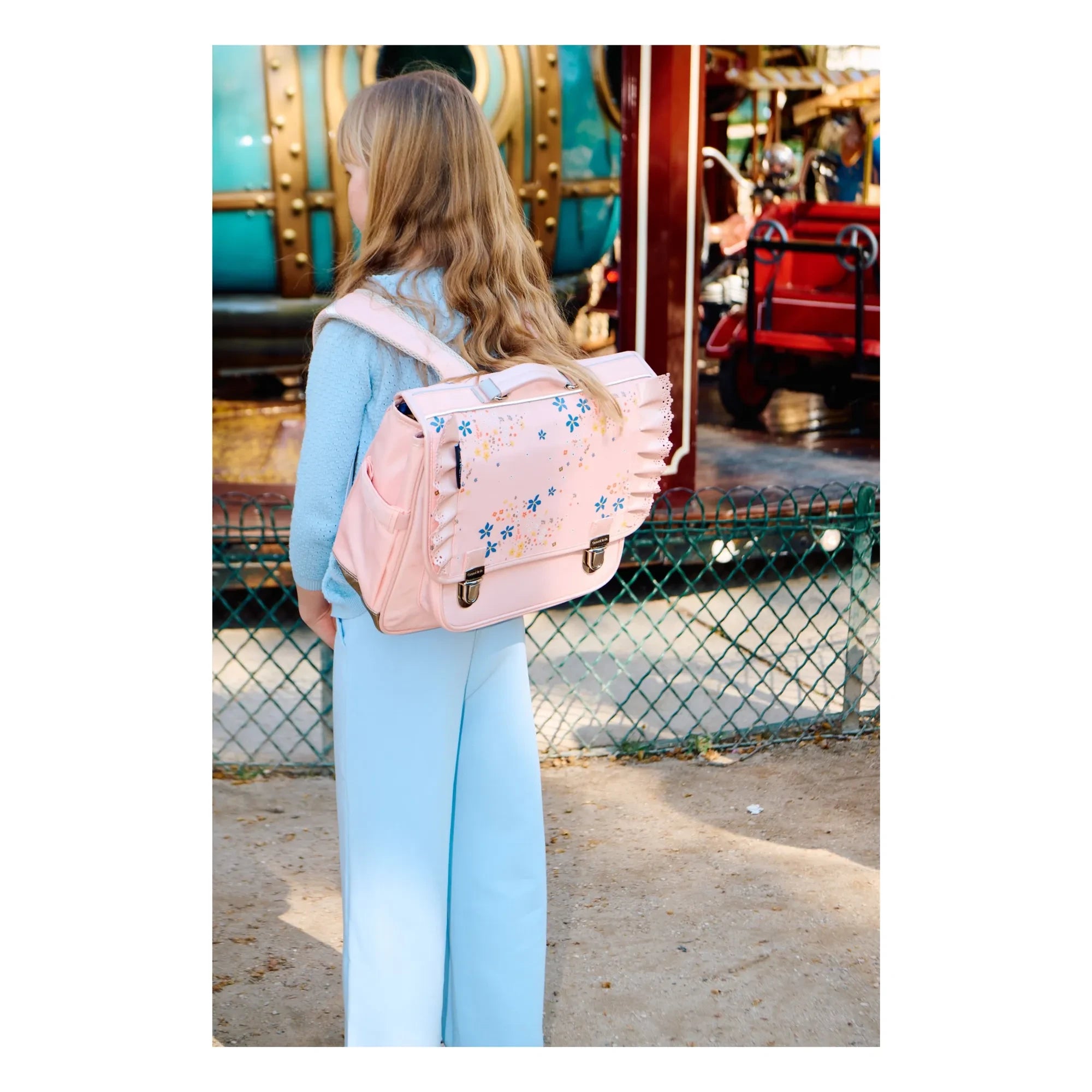Caramel & Cie - Stella ruffle handbag | Pink