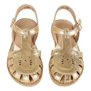 Emile et Ida - Mistigri Katze Sandale | Gold
