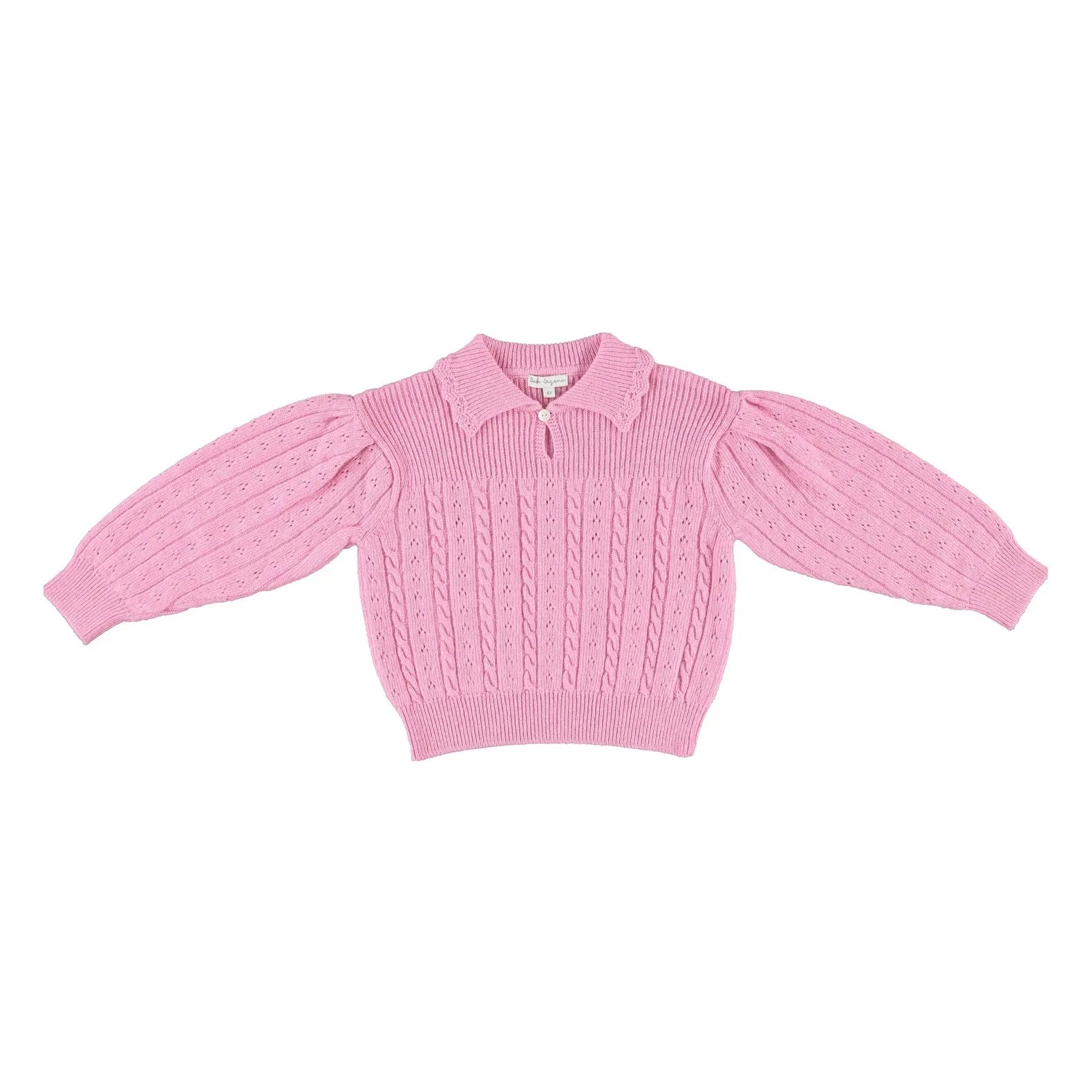Bebe Organic - Dolly Laine Pointelle Kazak | Pembe