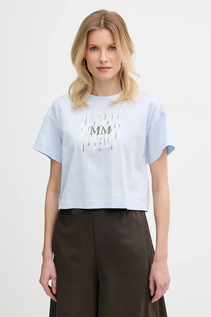 MM by Max Mara pamuklu kadın tişört FUNALE