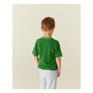 Copenhagen Colors - Organik pamuklu triko polo gömlek | Meadow Green