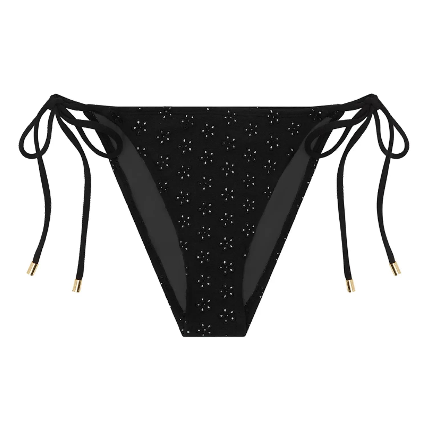 Peony - Tanga İşlemeli Brief | Siyah