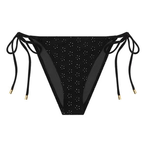 Peony - Tanga İşlemeli Brief | Siyah