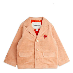 Mini Rodini - Clover Kadife Ceket | Mercan