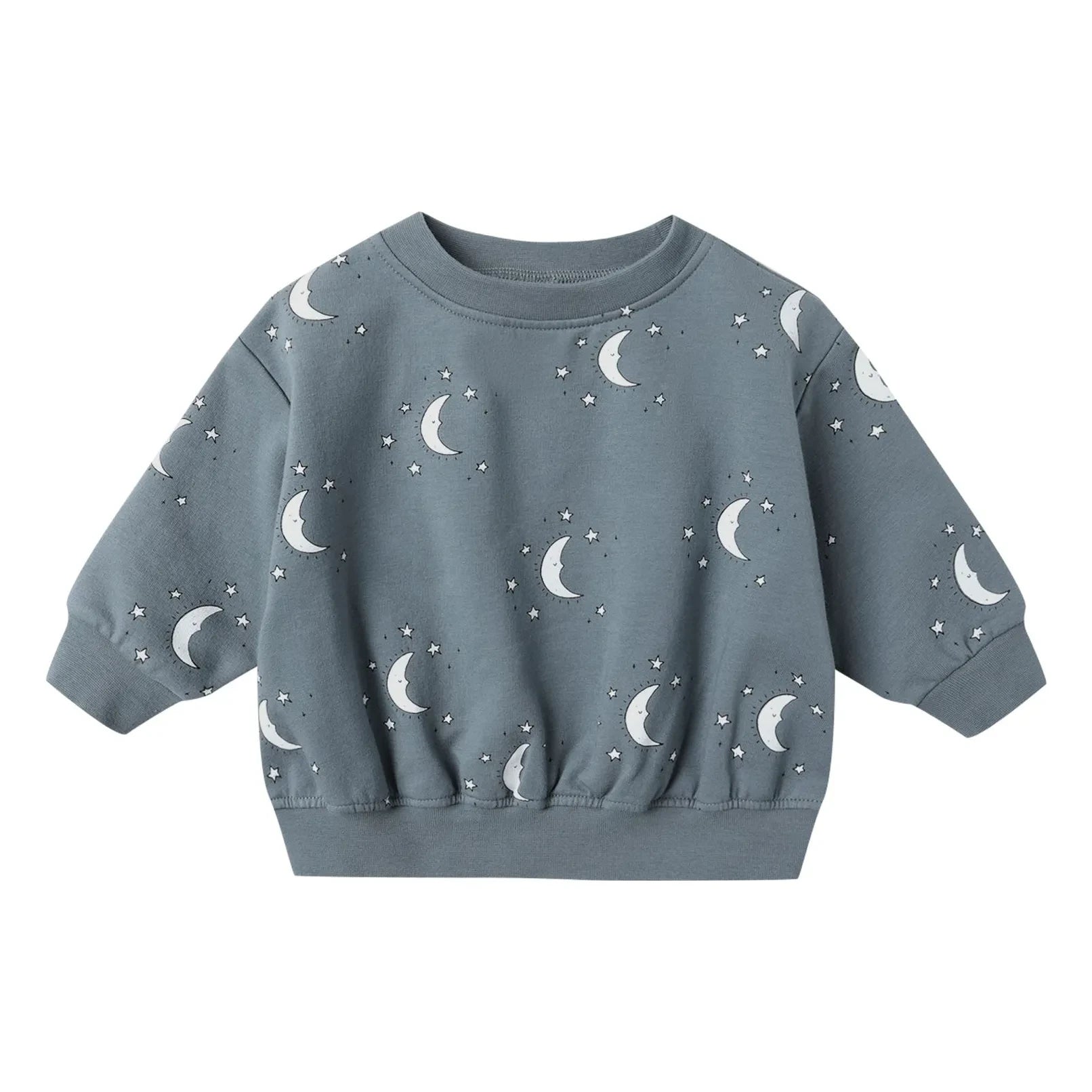 Quincy Mae - Lunes Organic Cotton Sweatshirt | Gray Blue
