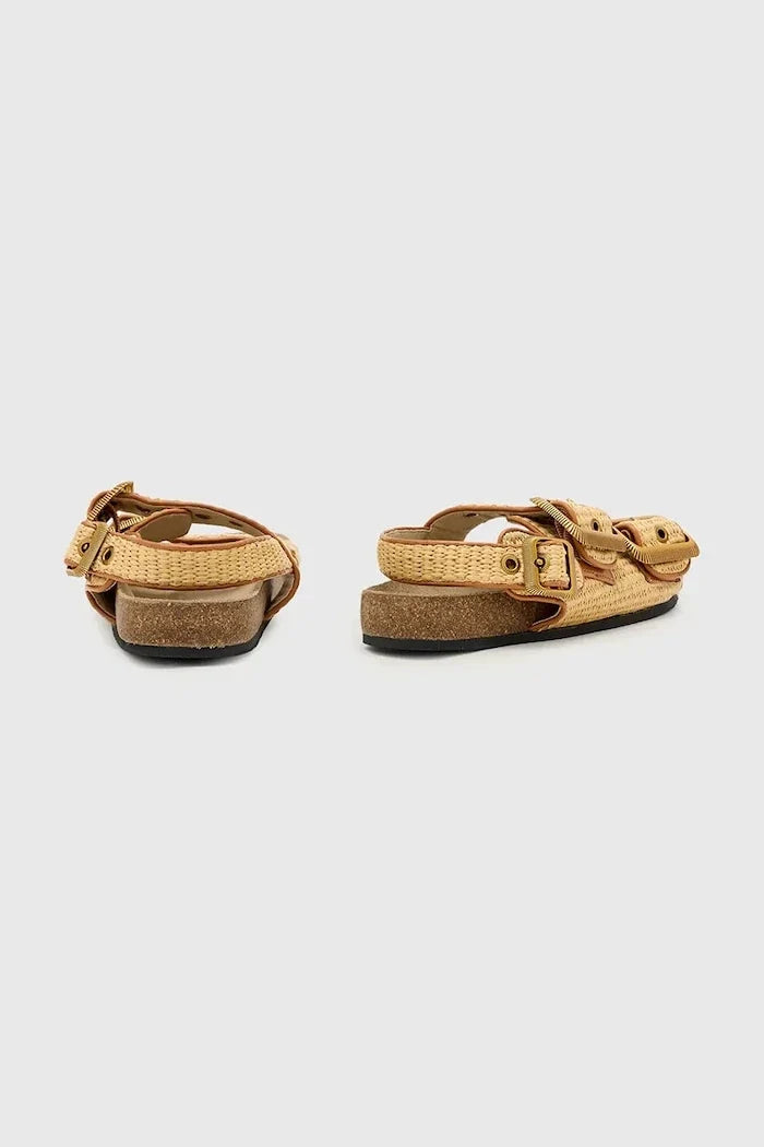 AllSaints Staffa Raffia Sandal Kadın Düz Taban Sandalet