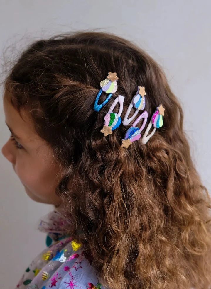 Mimi & Lula - 5 Yıldız Klips Seti | Soluk Pembe