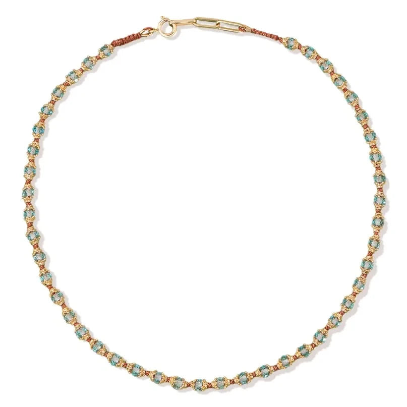 Tityaravy - Kamilah Topas Halskette | Blau