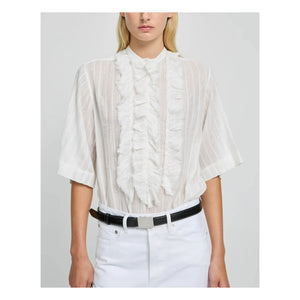 Laurence Bras – Bluse Magrita Kurze Baumwolle | Weiß