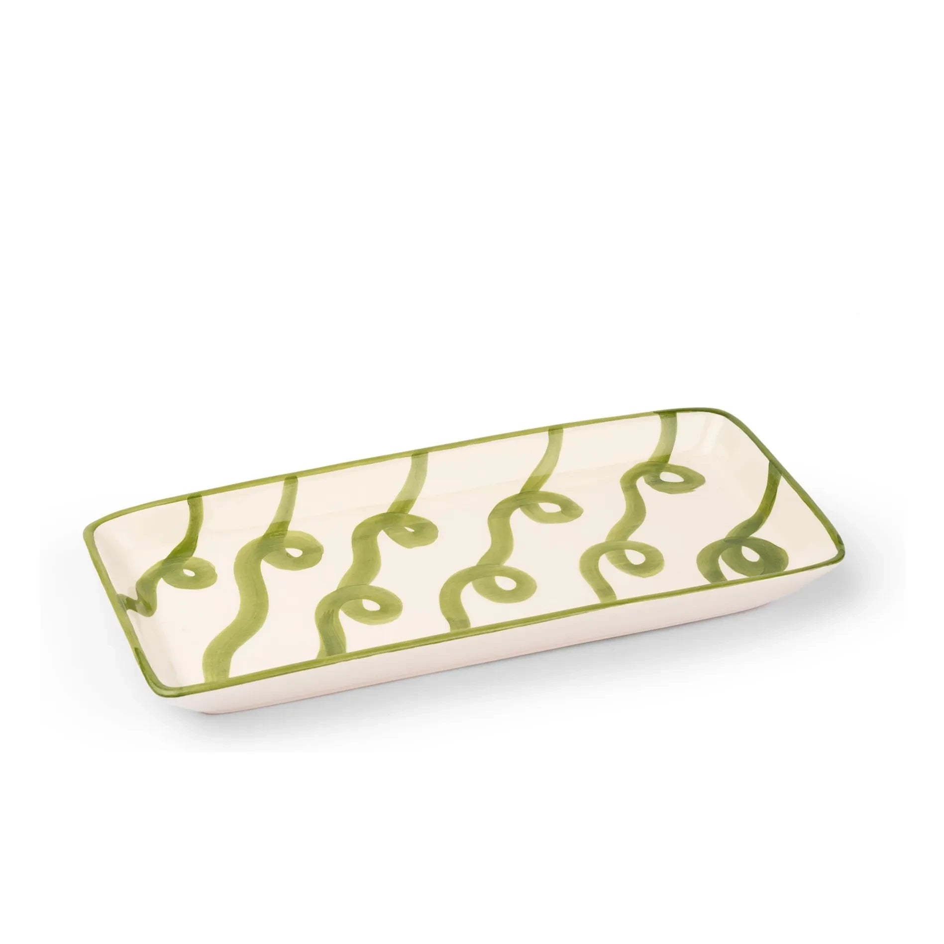 Denise - Olaf rectangular plate | Acid Green